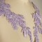 Lavender Beaded Alencon Lace Applique Patch Set of 2 10 Inch Chiffon Backing